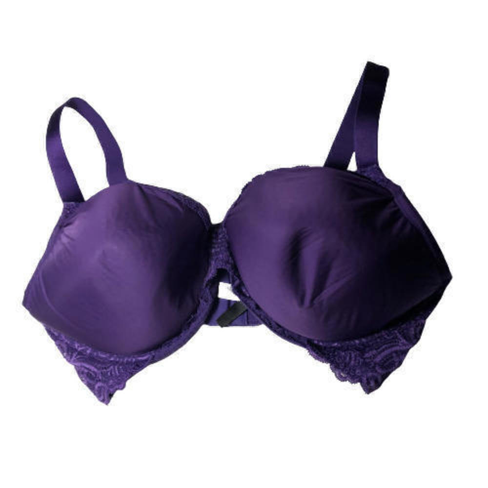 #3498-2Adore Me 42D Women's Full Figure Violet Trim Bra Underwire